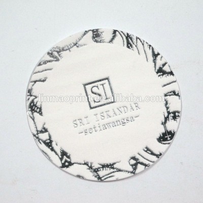 2018 Custom disposable absorbent hotel paper coasters for drinks